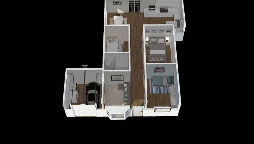 1st assignmnet: Design home for family of 4; less than or equal to 100 sq ft 3d design picture 110.6