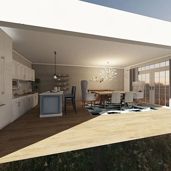 Proyect Kitchen 3d design renderings