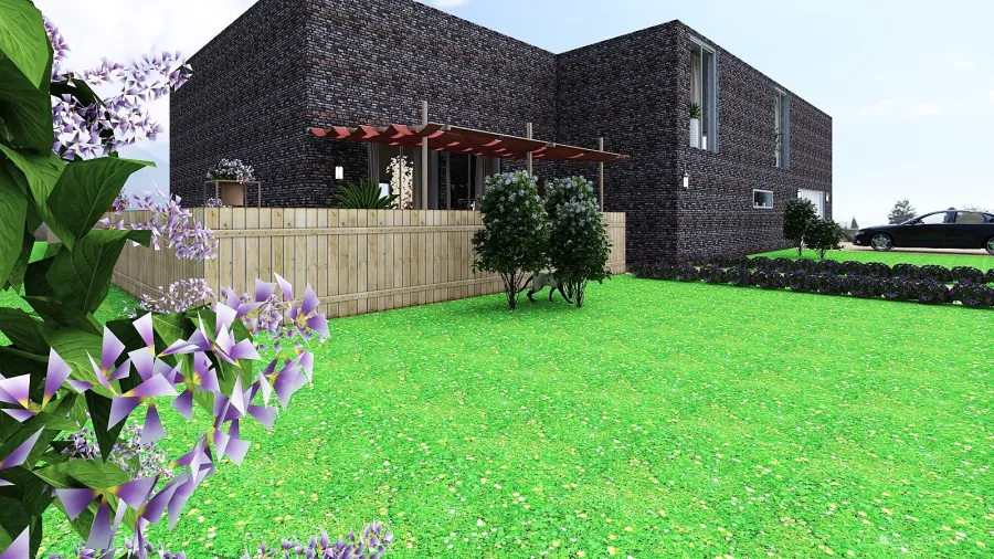 Front/Backyard 3d design renderings