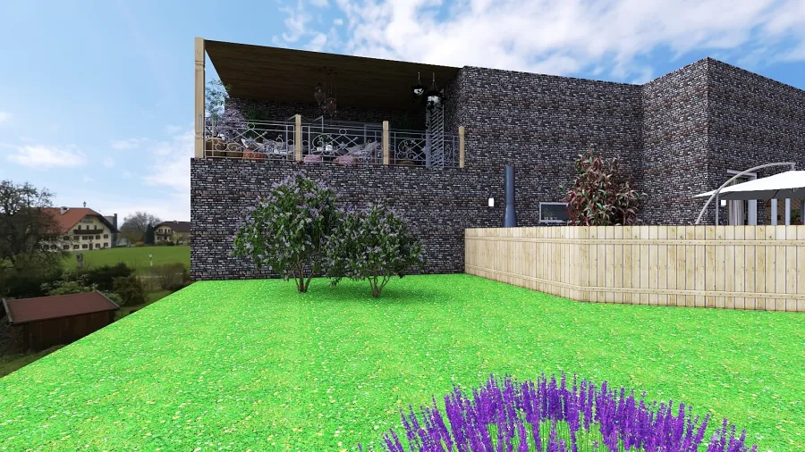 Front/Backyard 3d design renderings
