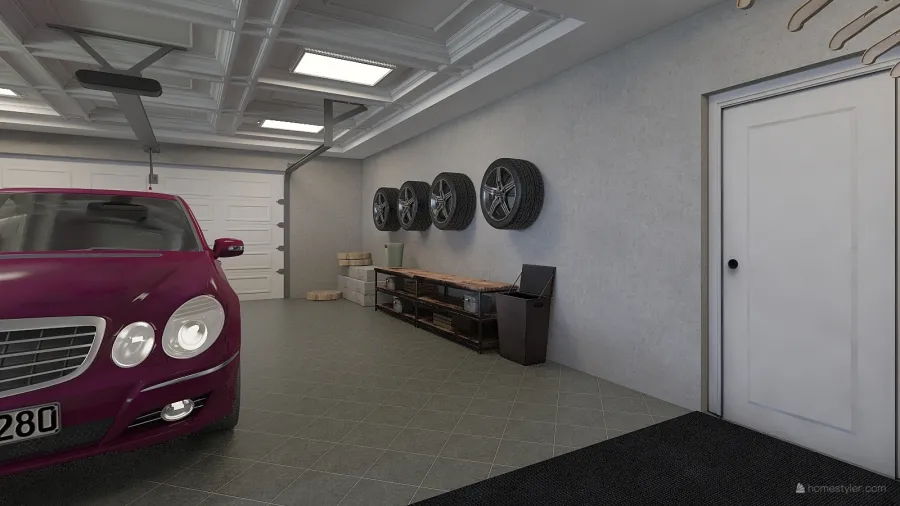 GarageBedroom 3d design renderings
