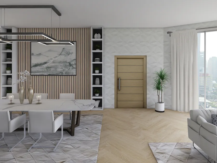 Contemporary Modern Beige Grey Unnamed space 3d design renderings