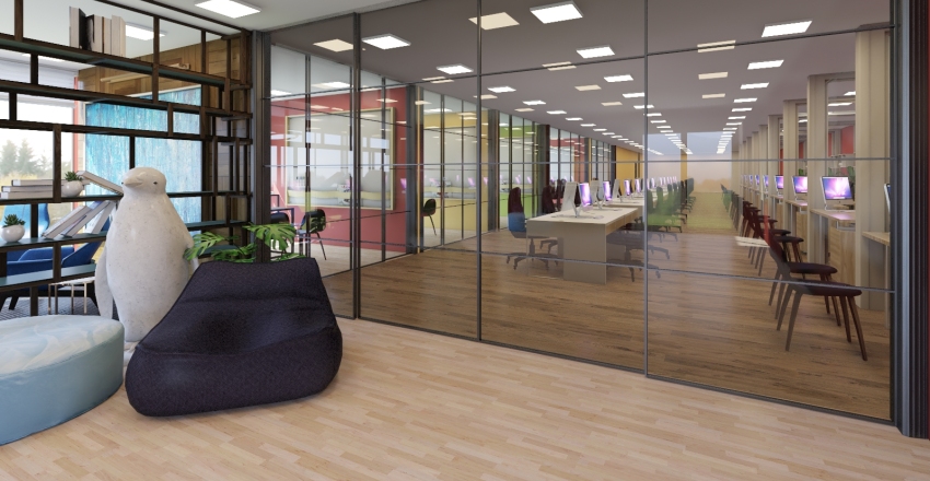 Future Food Produce Office Interior Design Render