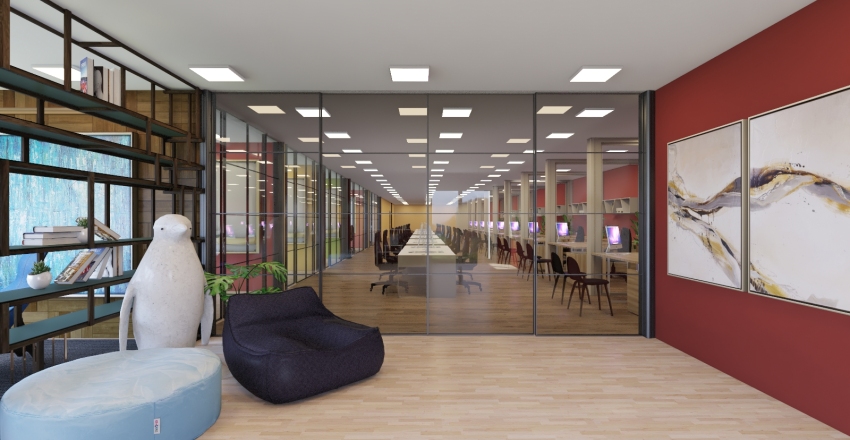 Future Food Produce Office Interior Design Render