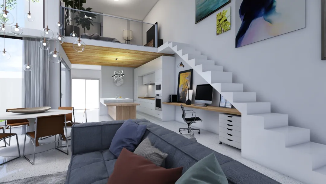 Studio Loft 3d design renderings