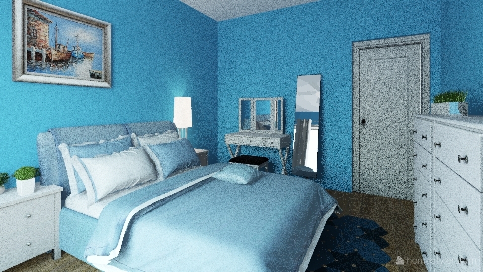 coastal-chic bad-room 3d design renderings