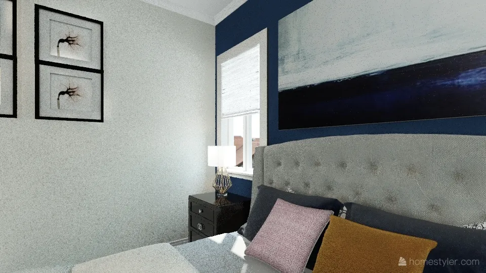 Bedroom Mockup 3d design renderings