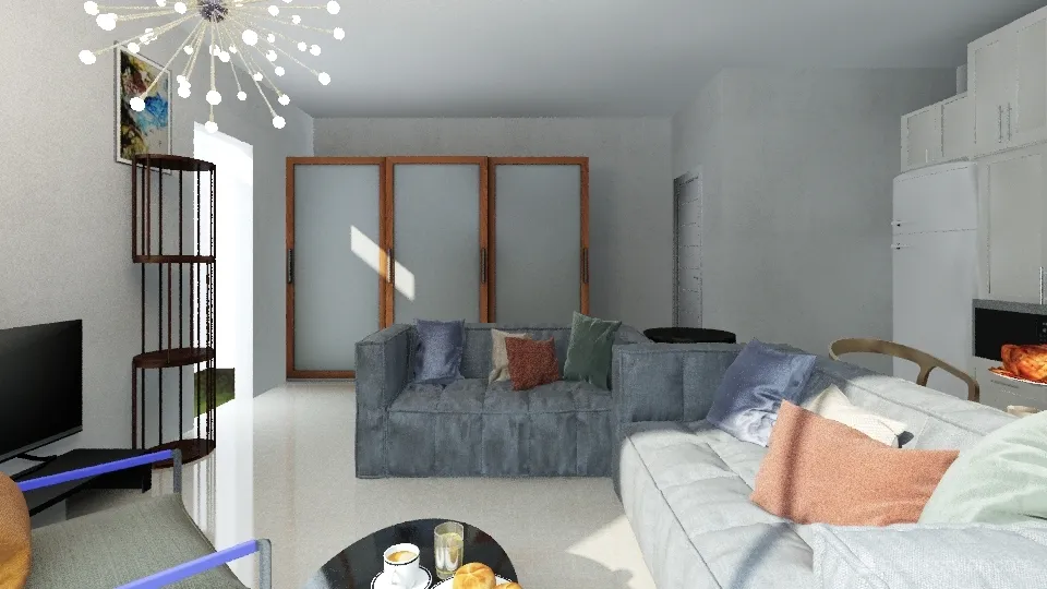 гостиная шафран 3d design renderings