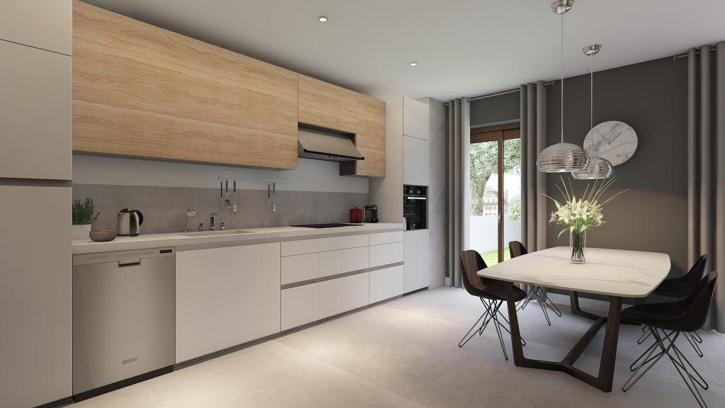 Nuovo layout di un piccolo appartamento 3d design renderings