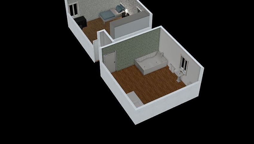 Bedroom and Bathroom 3d design picture 171.78
