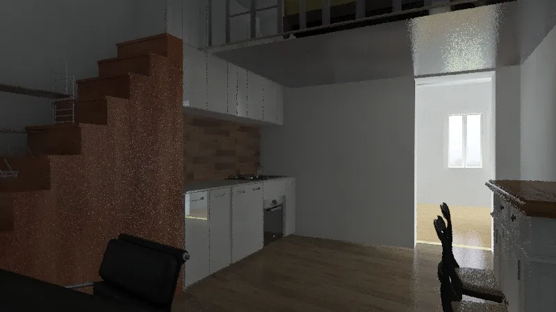 OX-cucina in camera 3d design renderings