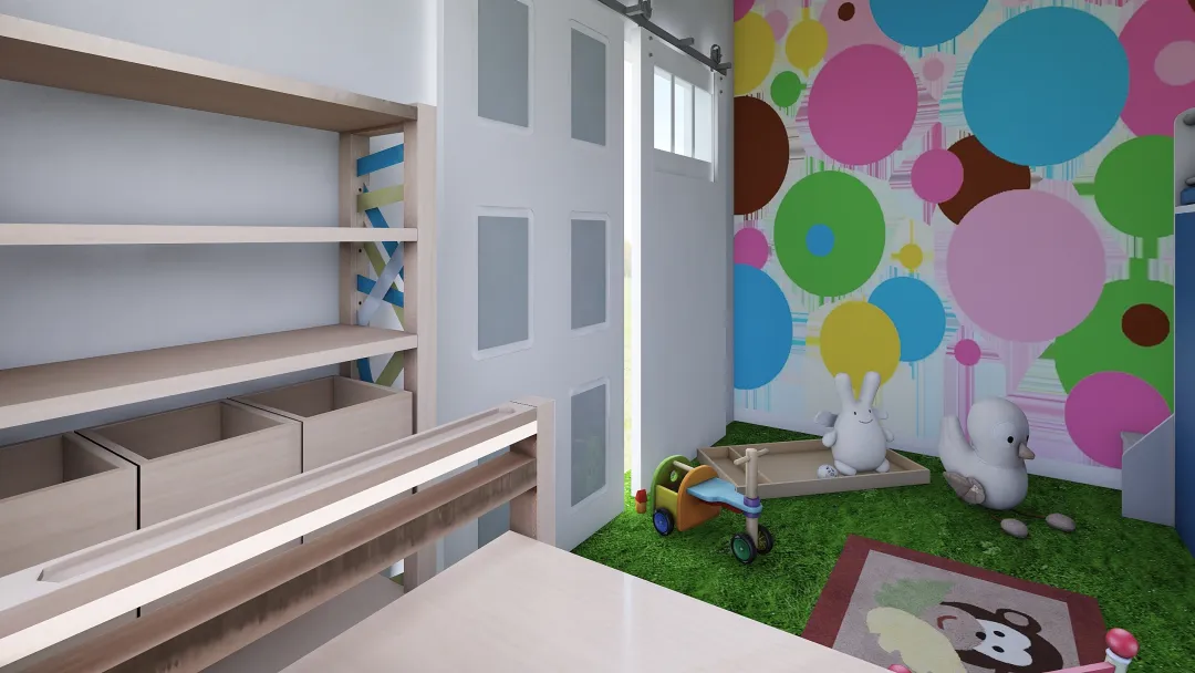 kids room 3d design renderings