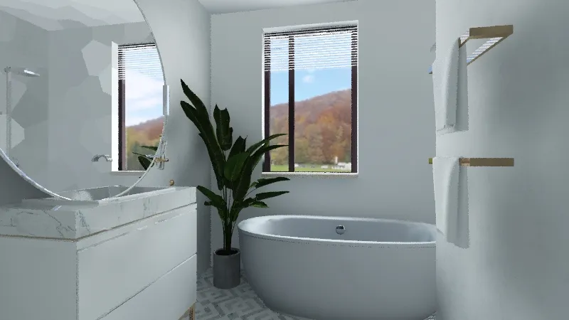 JBR Guest Bathroom 3d design renderings