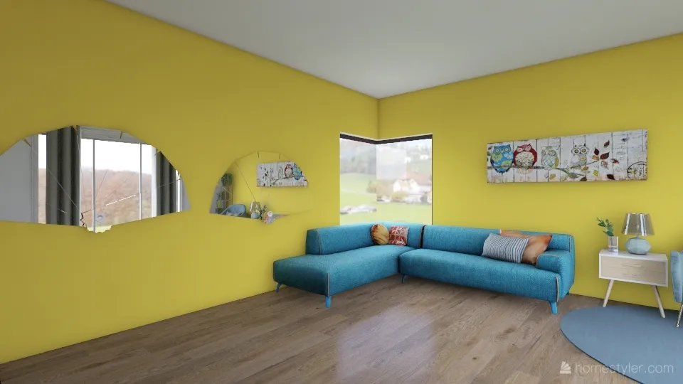 Livingroom 1. Emma Gutierrez 3d design renderings