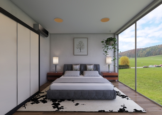 Dormitorio Mid-Century Design Rendering