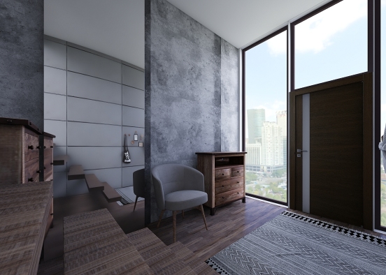 Wood and Gray Design Rendering