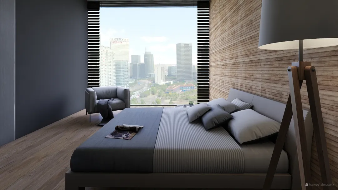 Minimalistic Bedroom 3d design renderings