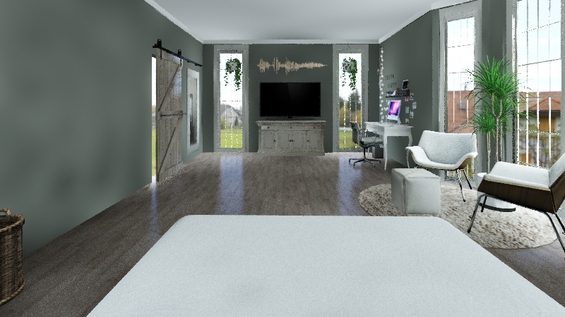 Teenage Bedroom Interior Design Render