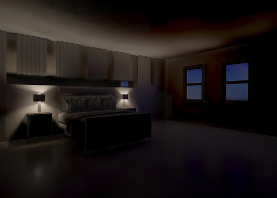 One bedroom Flat Design Rendering