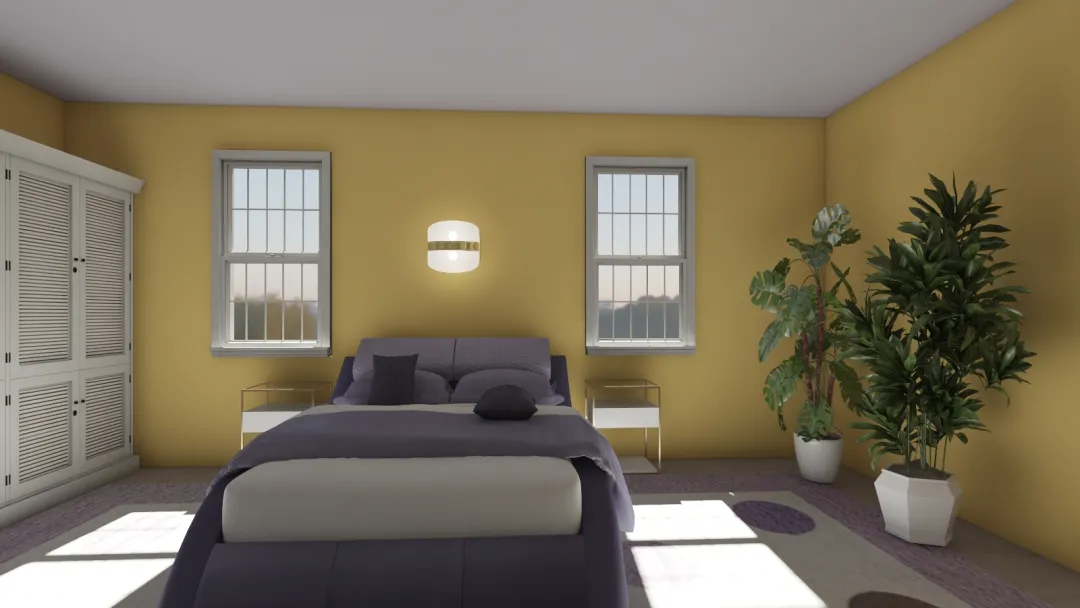 Violet Bedroom 44 3d design renderings
