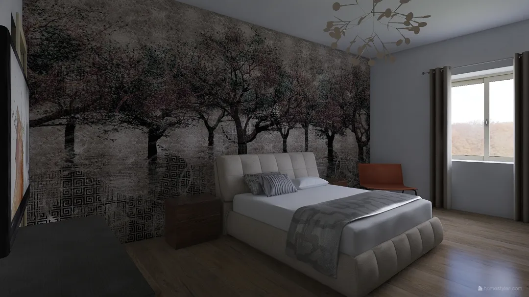 via padre ludovico camera da letto 3d design renderings