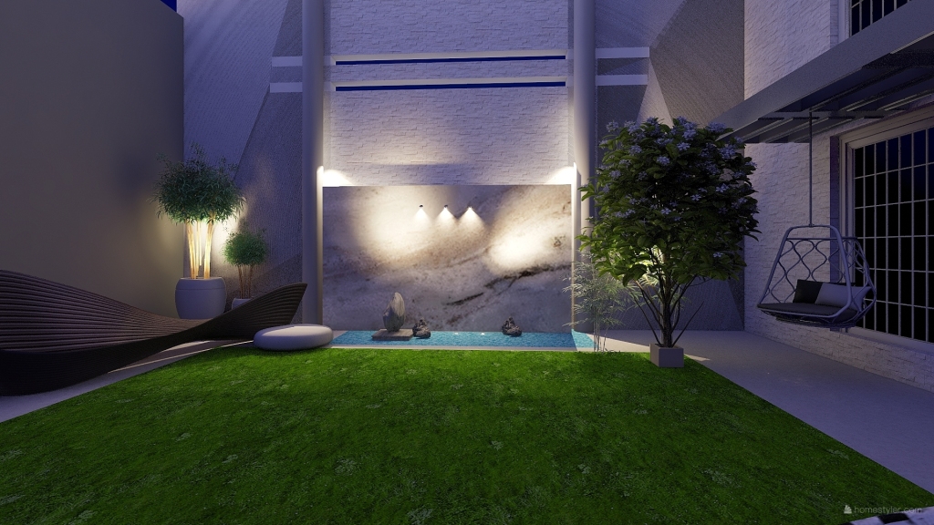 Courtyard Basement 3d design renderings