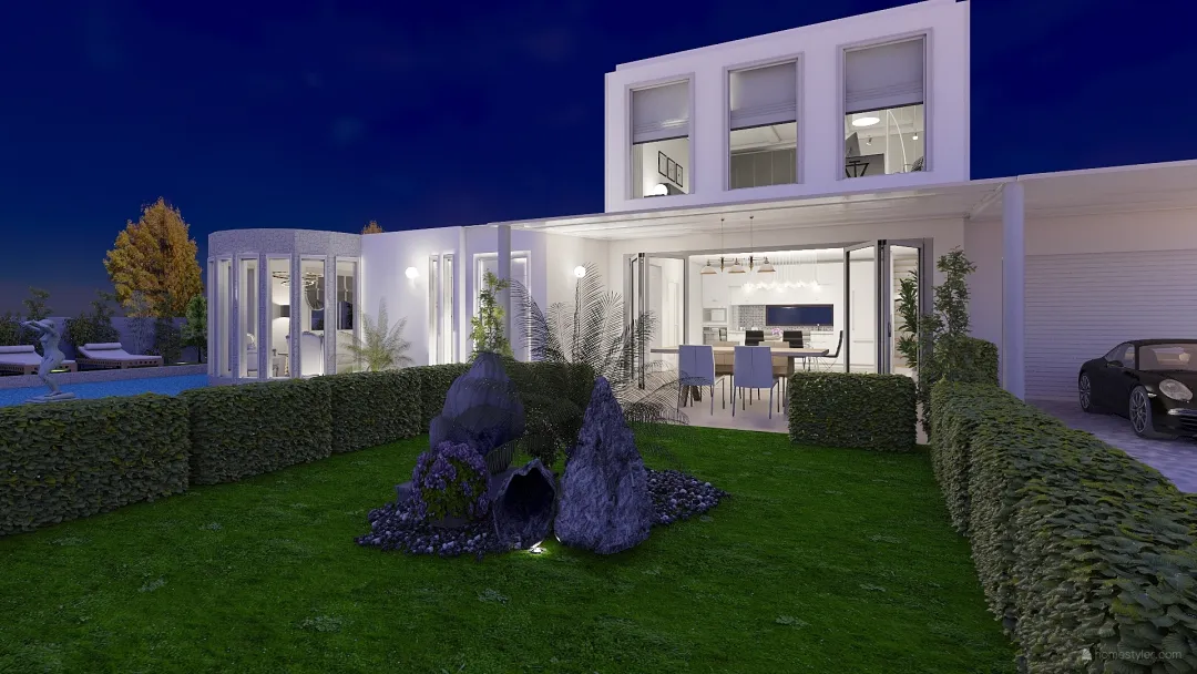 villa house 3d design renderings