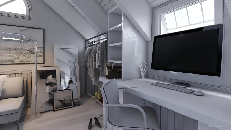 Contemporary White Unnamed space 3d design renderings