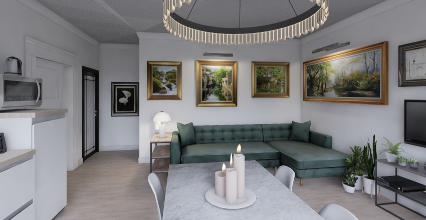 Flat Interior Design Render