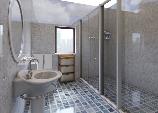 baño residencial Design Rendering