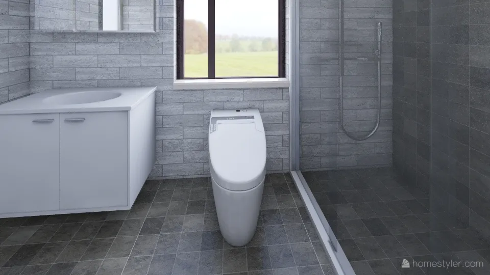 2F浴室 3d design renderings