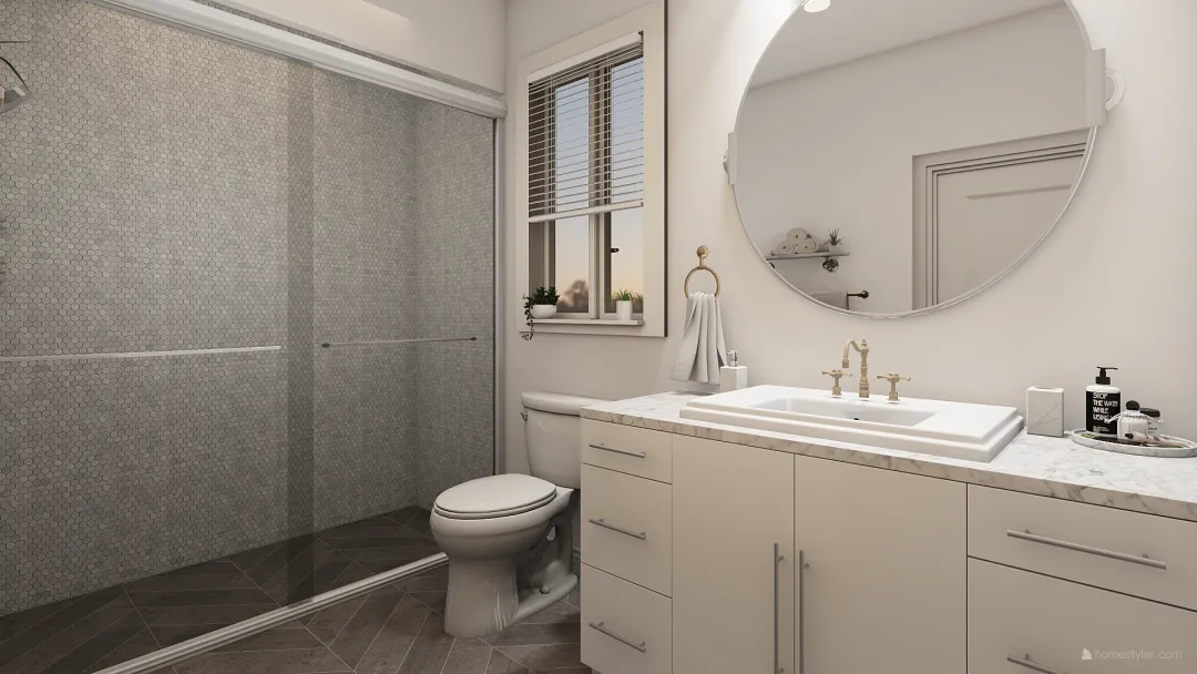 Bathroom mockup 3d design renderings
