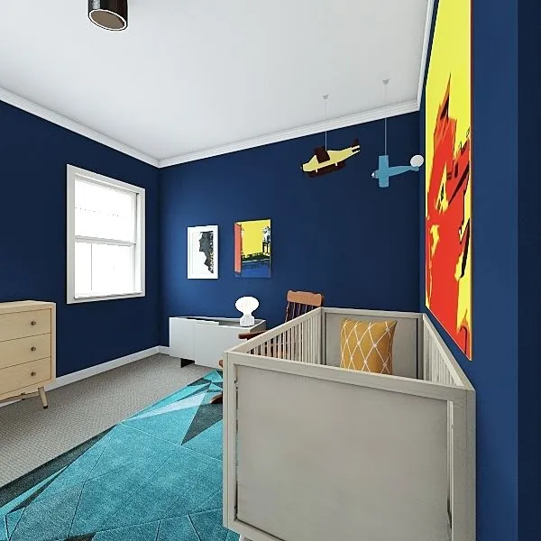 Boy's Nursery 3d design renderings