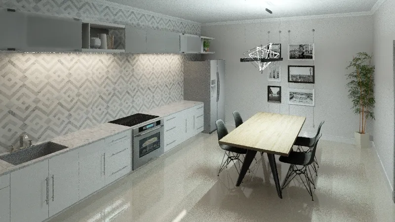 Minimalist Apartment (Apartamento minimalista) 3d design renderings