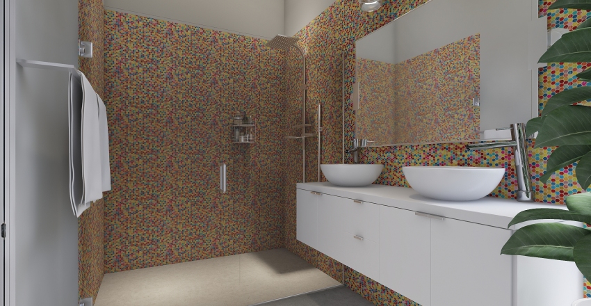 Multi-color Mod Interior Design Render