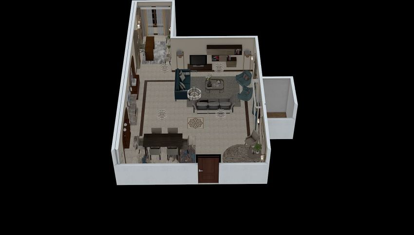 a hall of apt  3d design picture 105.75