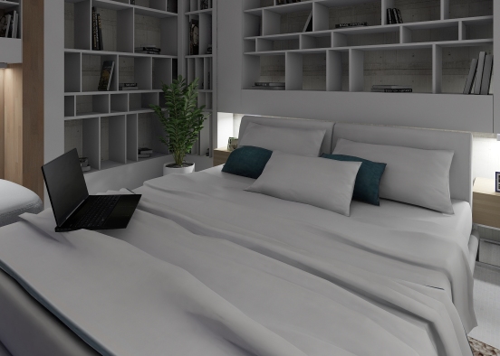 Stylish bedroom Design Rendering