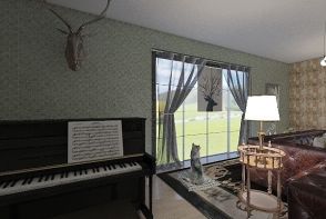 My Music hymn Living Room Design Rendering