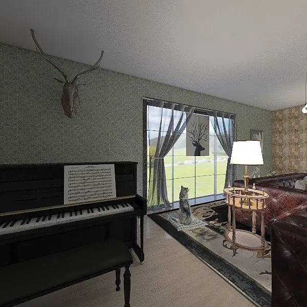 My Music hymn Living Room 3d design renderings