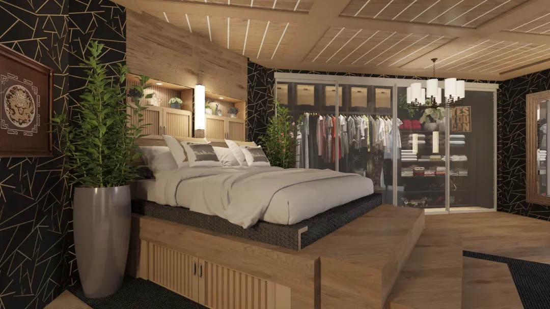 Lux bedroom 3d design renderings