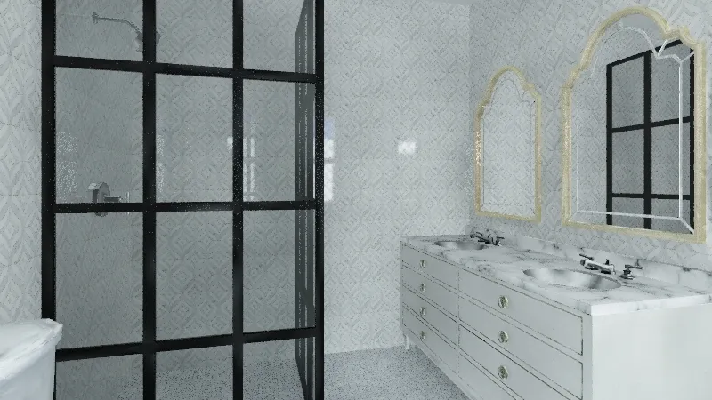 Jack and Jill Bathroom 3d design renderings