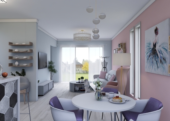 Dream house (pastel color) Design Rendering