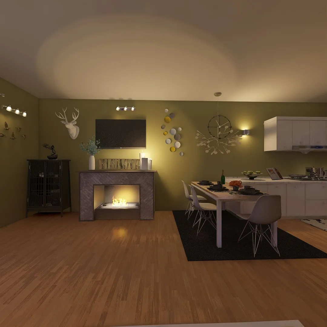 small apartament 3d design renderings