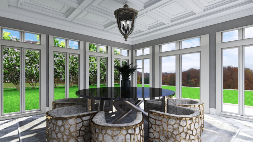 Dining Conservatory 3d design renderings