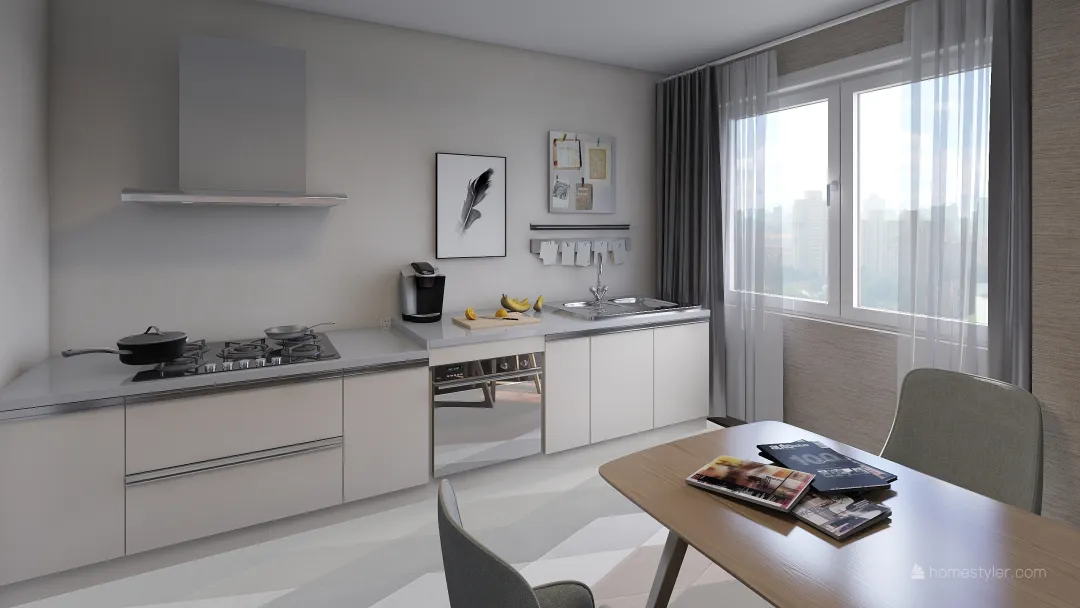 mini apartment 3d design renderings