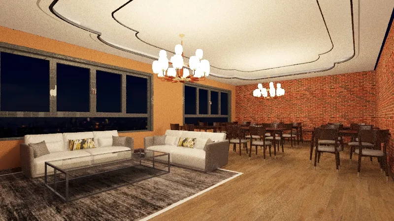 Party Room 3d design renderings