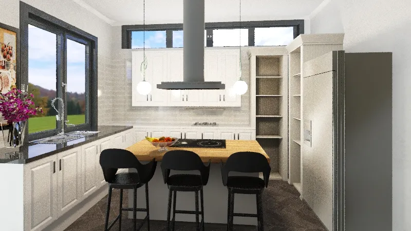 MK kitchen floor plan 3d design renderings