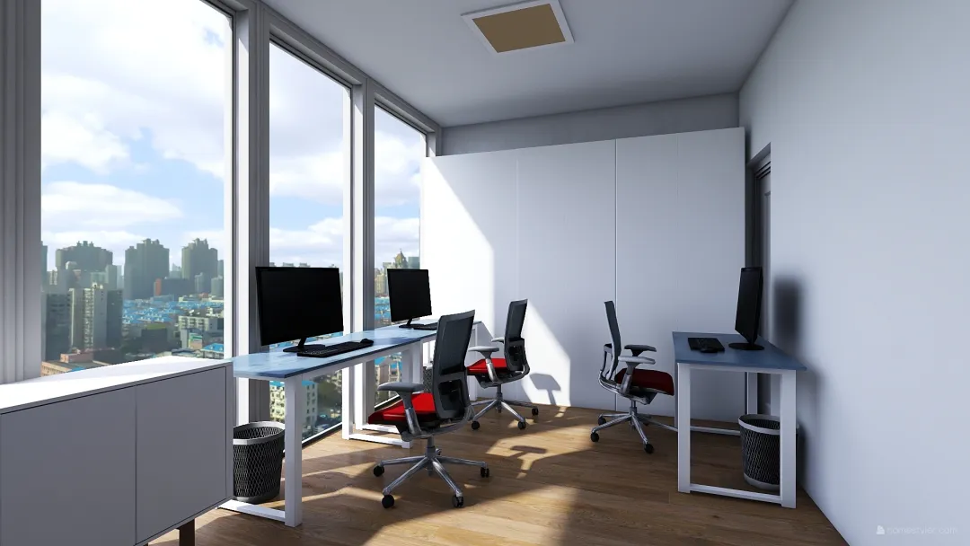 new office 3d design renderings