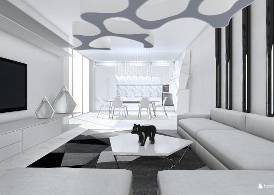 white apartment Design Rendering