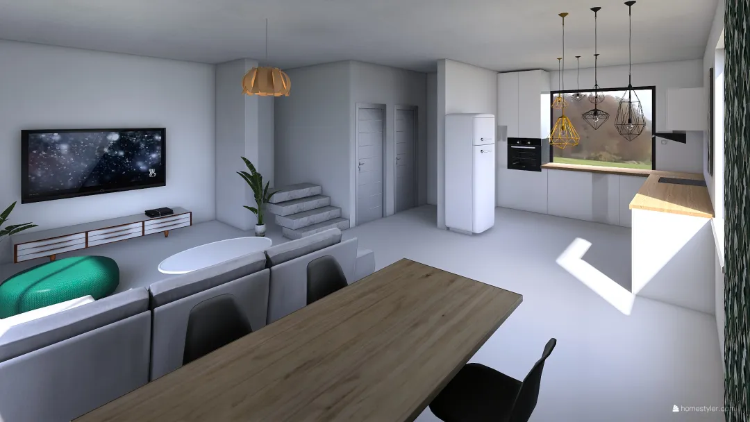 Dom właściwy +- 5 cm PRZEMEBLOWANIE 3d design renderings